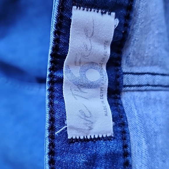 FREE PEOPLE Notched Denim Mini Skirt In Indigo sz 6 Women's - Picture 4 of 6